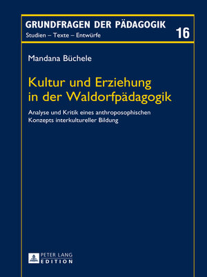cover image of Kultur und Erziehung in der Waldorfpädagogik